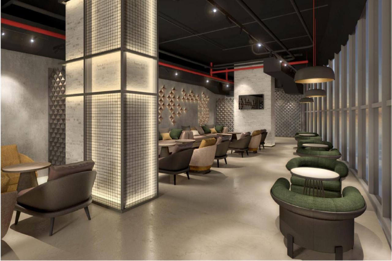 Element By Westin West Bay Doha Hotell Eksteriør bilde The interior of the lounge