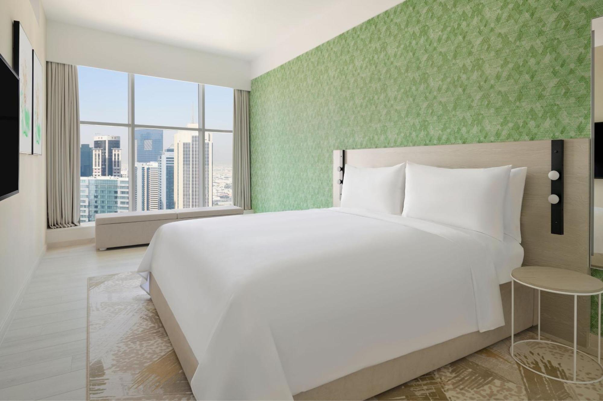 Element By Westin West Bay Doha Hotell Eksteriør bilde A bedroom at the hotel