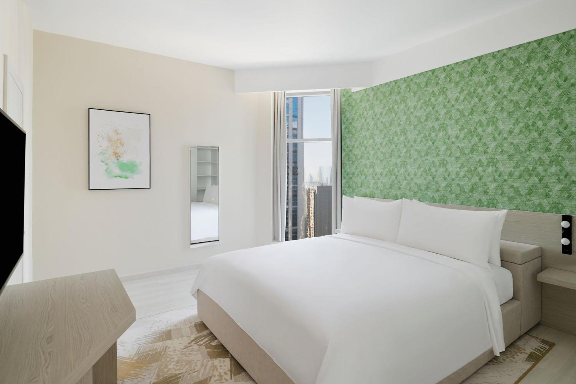 Element By Westin West Bay Doha Hotell Eksteriør bilde A bedroom
